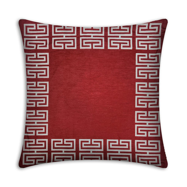 GREEK KEY Chenille Cushion Cover