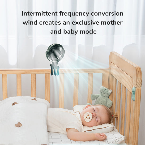 JISULIFE BabyFan LIFE1 Octopus Fan 4000mAh Portable Clip Fan 4-Speed Soft Blades Type-C Washable Cover – White