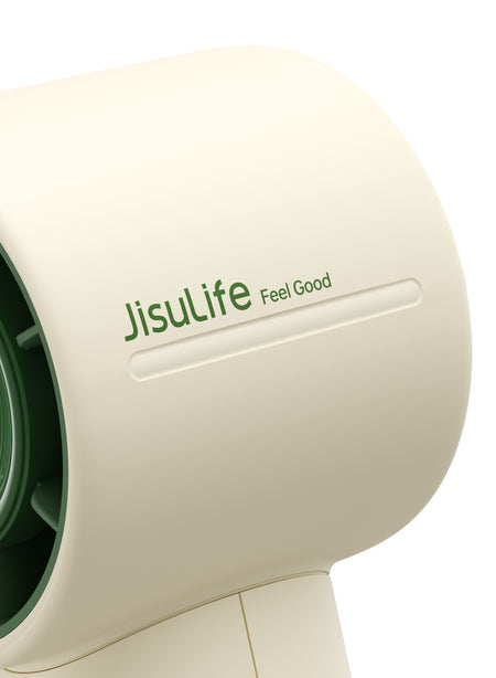 JISULIFE Handheld Fan LIFE10S Christmas Edition 5000mAh Mini Portable Fan 5-Speed Strong Wind 5.7m/s Rechargeable USB Fan with LED Display & Safety Lock