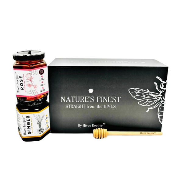 Inner Calm Honey Gift Set (Rose + Ginger) 250g x 2