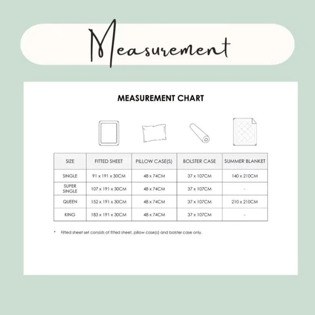 Hillcrest I 988TC ComfyLux I Printed Bedding Collection I Fitted Sheet Set & Summer Blanket - Blossora