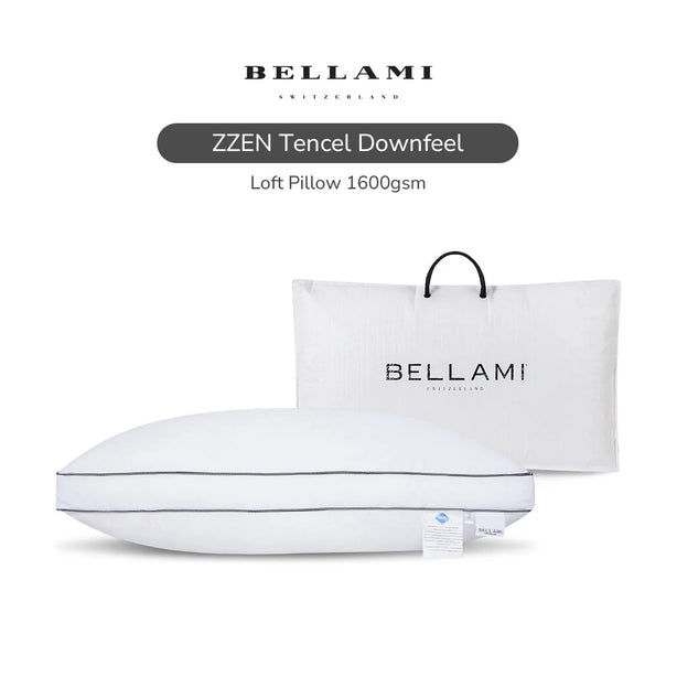 Bellami I ZZEN 100% TENCEL™ Cover DownFeel® I Loft Pillow – 1600g