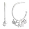 Coach Butterfly And Rexy Charm Hoop Earrings - Silver CCU68