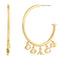 Coach Charms Hoop Earrings - Gold CCU64