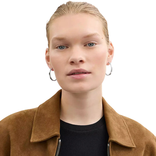 Coach Medium Hoop Earrings - Silver CBW17