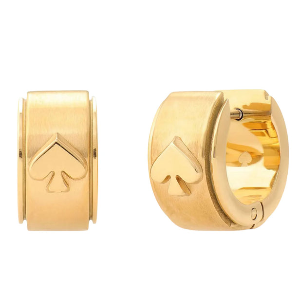 Kate Spade Spot The Spade Metal Huggies Earrings - Gold KH267