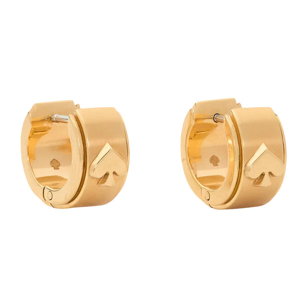 Kate Spade Spot The Spade Metal Huggies Earrings - Gold KH267