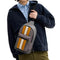 Coach West Pack Bag In Signature Canvas With Varsity Stripe Bag - Grey/ Ochre/ Chalk CV923
