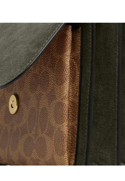 Coach Klare Crossbody Bag In Signature Canvas - Army Green/Tan