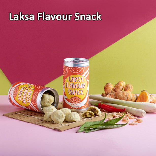 WuGuFeng Savoury Sensations of Singapore – LAKSA FLAVOUR SNACK(65g/can) (Set of 10)