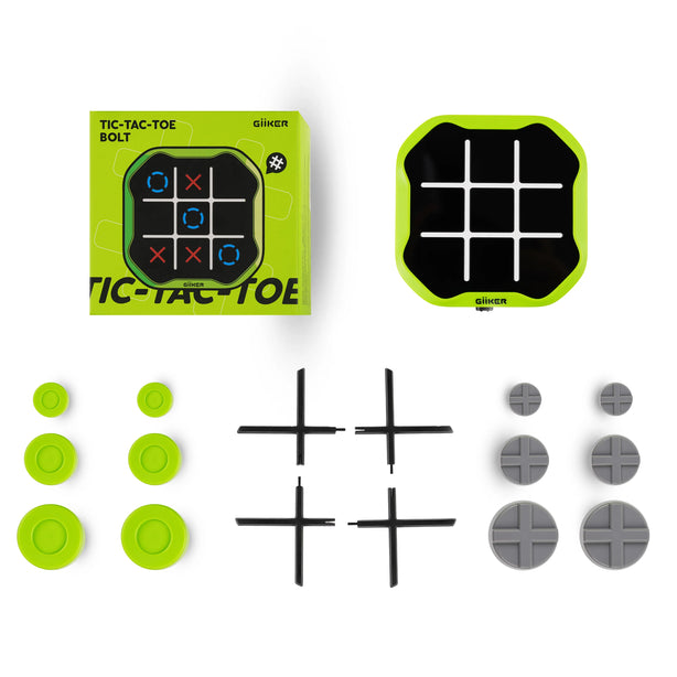 GiiKER Tic Tac Toe Bolt – 3-in-1 Handheld Game for Kids 3+ | Boost Focus, Memory & Quick Thinking On-the-Go