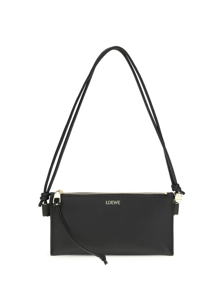 Loewe Joya Clutch Bag in calfskin - Black