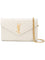 Saint Laurent Cassandre Leather Wallet on Chain - White