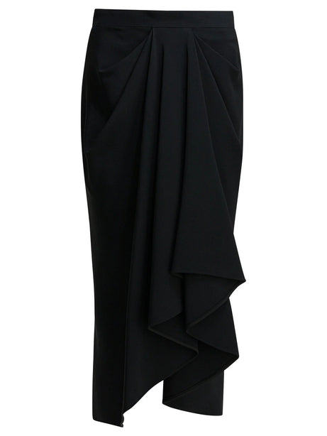 Givenchy Draped crepe cady midi skirt - Black