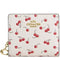 Coach Snap Wallet With Cherry Print - Chalk Multi CFA25