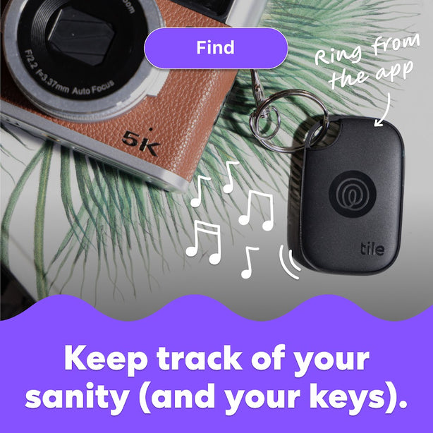 TILE PRO (2024) BLUETOOTH TRACKING DEVICE - BLACK AND WHITE, 2 PACK