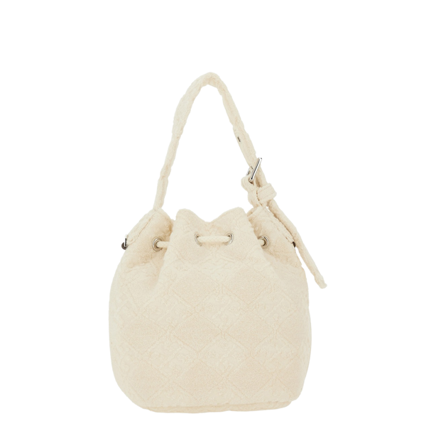 T Monogram Terry Mini Bucket Bag - New Ivory