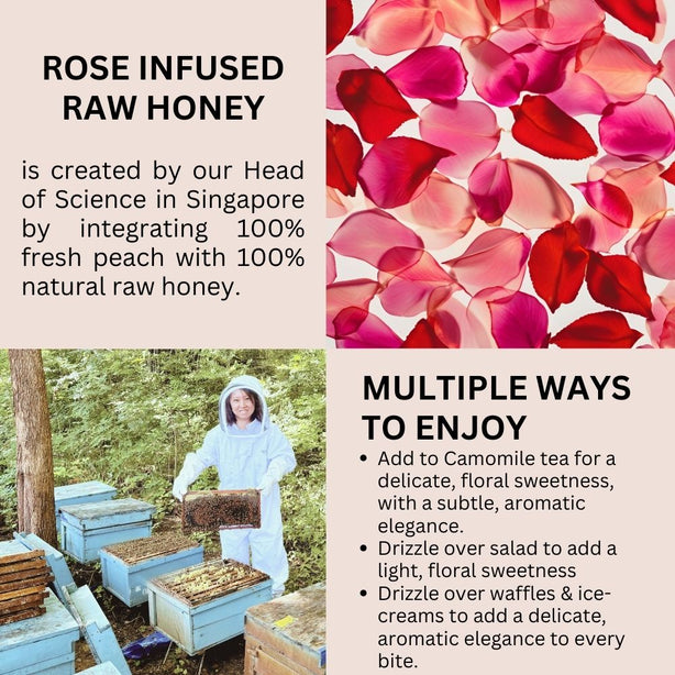 Hives Keeper Premium Rose Raw Infused Honey (Limited Edition) 250g