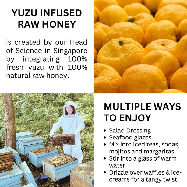 Hives Keeper Premium Yuzu Raw Infused Honey 250g