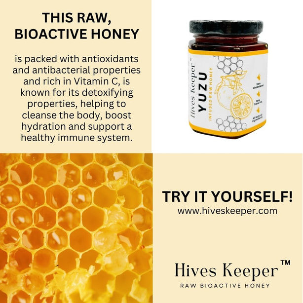 Hives Keeper Premium Yuzu Raw Infused Honey 250g