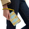 Coach Corner Zip Wristlet with Plaid Print - Bright Maize Multi CBP18