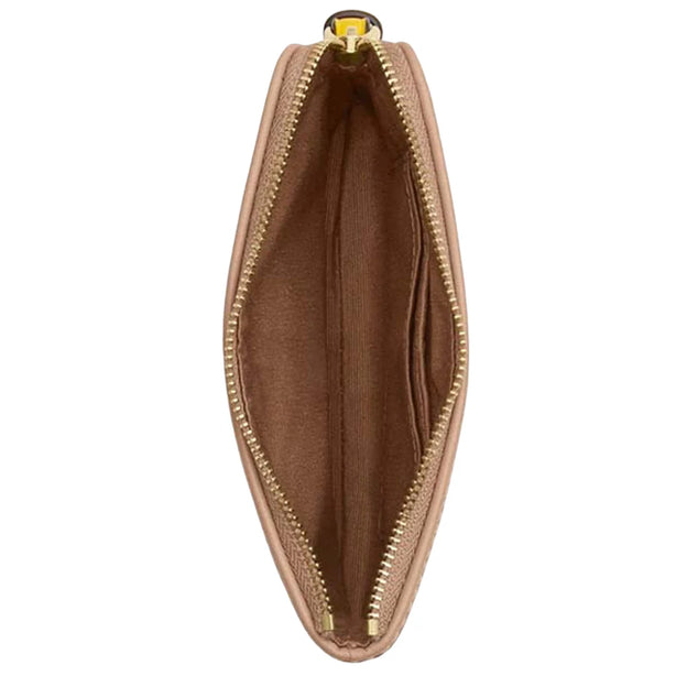 Coach Corner Zip Wristlet with Plaid Print - Bright Maize Multi CBP18