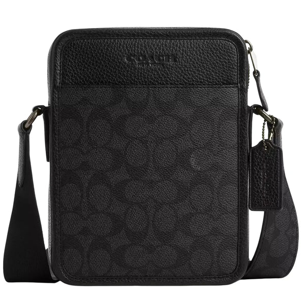 Coach Sullivan Crossbody Bag In Signature Canvas - Charcoal/ Black CAT78