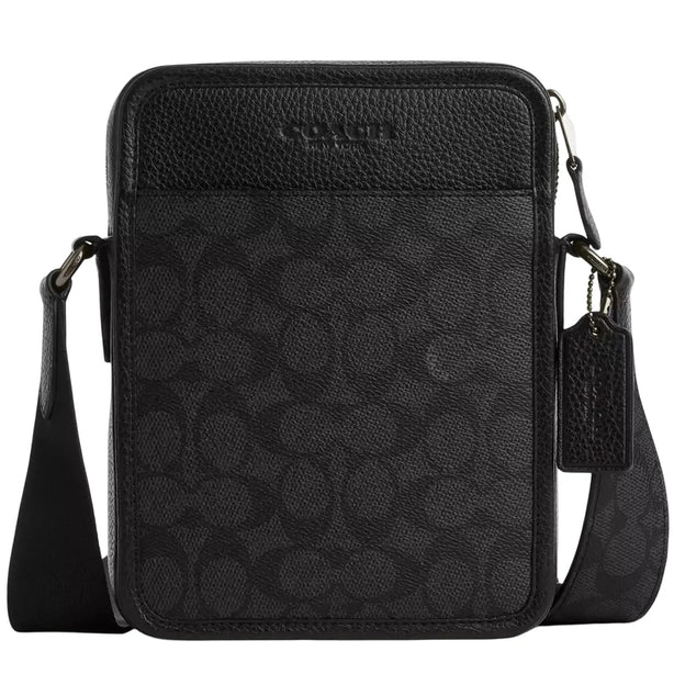 Coach Sullivan Crossbody Bag In Signature Canvas - Charcoal/ Black CAT78