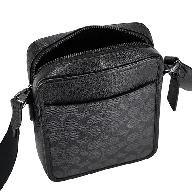 Coach Sullivan Crossbody Bag In Signature Canvas - Charcoal/ Black CAT78