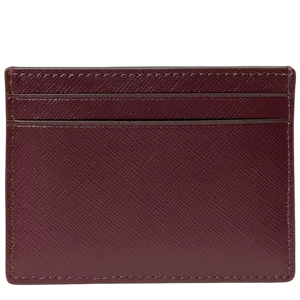 Kate Spade Madison Floral Applique Small Slim Card Holder - Dark Merlot KL871