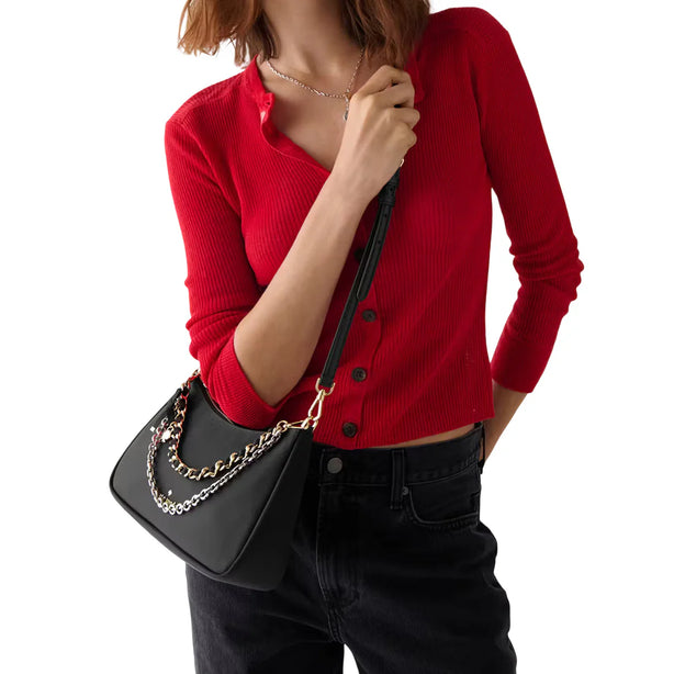 Kate Spade Margot Nylon Convertible Crossbody Bag - Black KN256