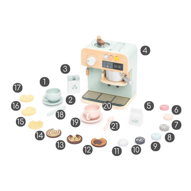 StitchesandTweed Coffee Maker Toy Wooden Montessori Learning Toys