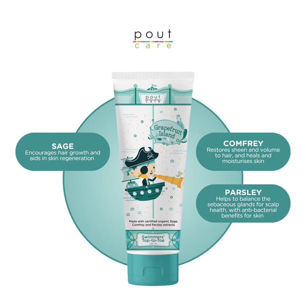 pout Care Grapefruit Island Swimmers' Top-to-Toe 250ml