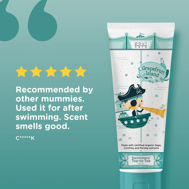 pout Care Grapefruit Island Swimmers' Top-to-Toe 250ml