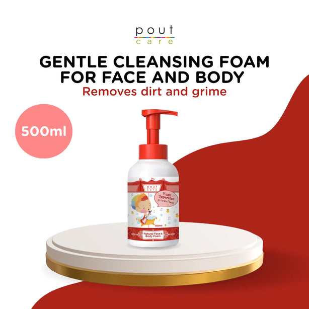 pout Care Yuzu Superstar Natural Face & Body Foam 500ml