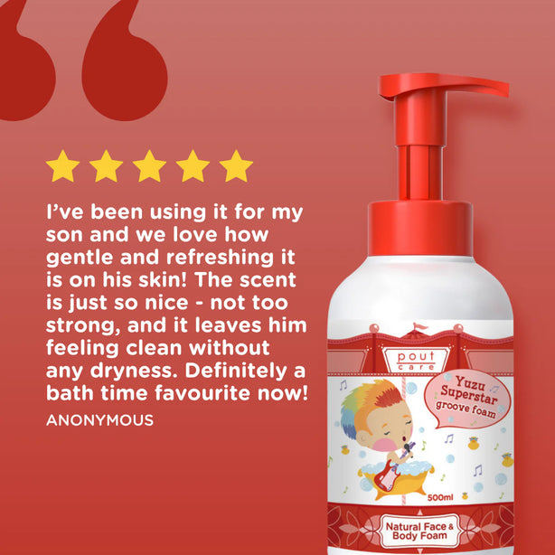 pout Care Yuzu Superstar Natural Face & Body Foam 500ml