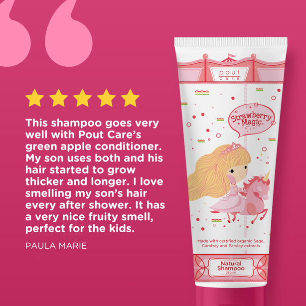 pout Care Strawberry Magic Natural Shampoo 250ml