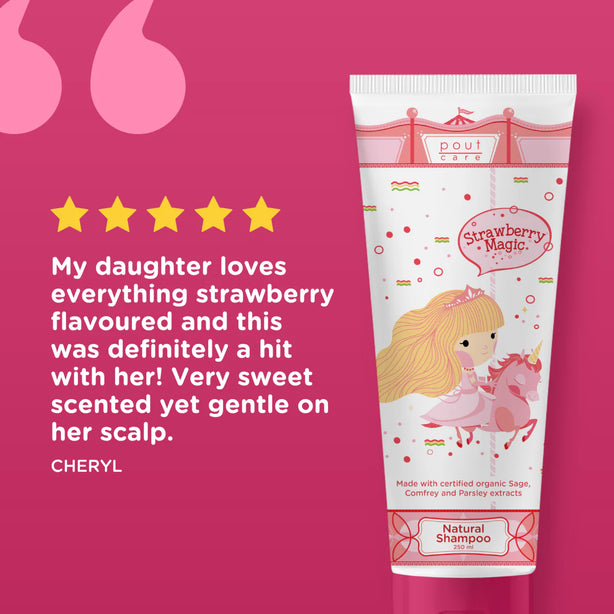 pout Care Strawberry Magic Natural Shampoo 250ml