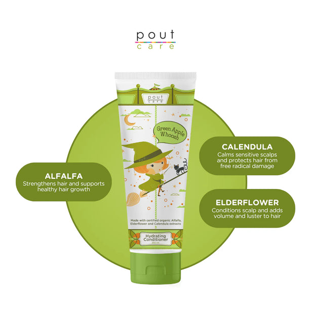pout Care Green Apple Whoosh Hydrating Conditioner 250ml