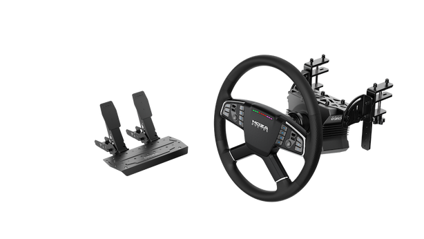 MOZA R5 Truck Driving Simulator Bundle Wheel Base + Truck Wheel + Pedals + Clamp