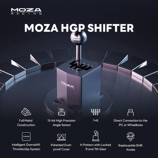 MOZA HGP Shifter 7+1 Speed CNC Aluminum Gear Shifter