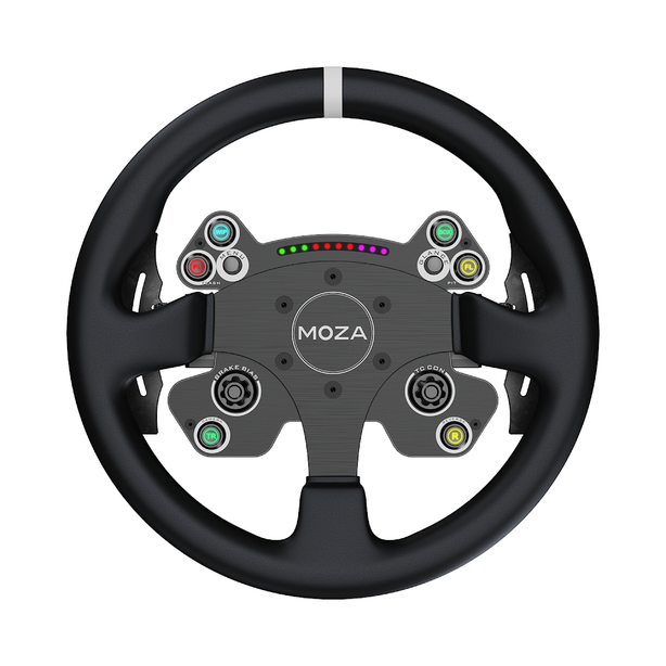 MOZA CS V2P Steering Wheel Aluminum Racing Wheel with RGB Lights