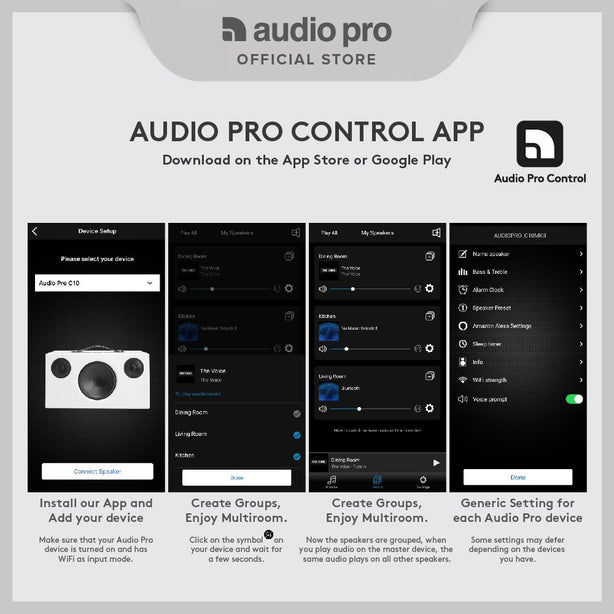 Audio Pro A10 Mark Ii Wireless Multiroom Speaker Light Grey