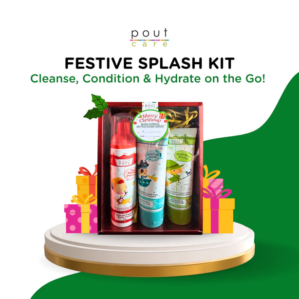 pout Care Festive Splash Kit - The Perfect Christmas Gift Packed With Shower Essentials for Children