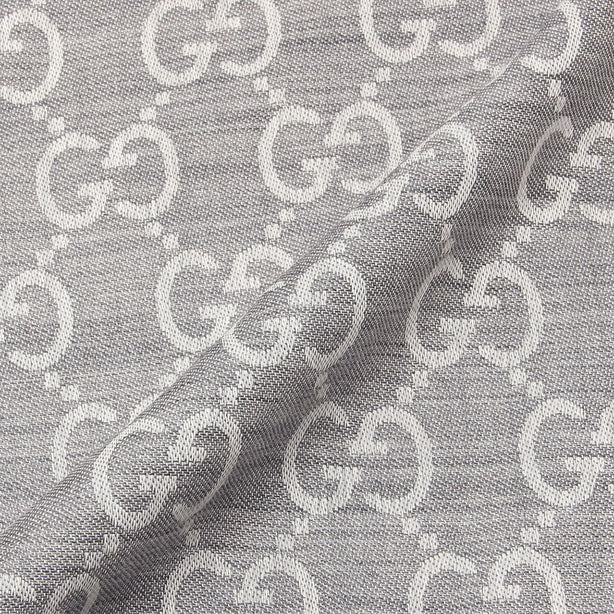 GUCCI Large Signature Logo GGWEB Scarf/Wrap Grey 165904
