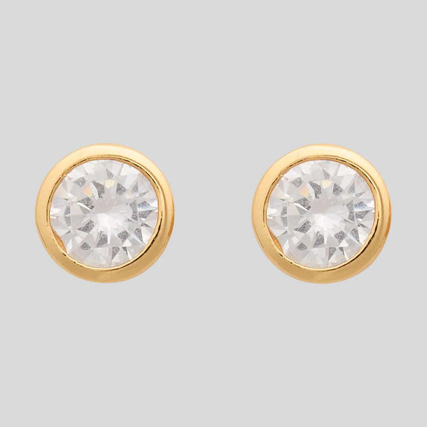 KATE SPADE Sparkling Stone Bezel Studs Clear/Gold KM166