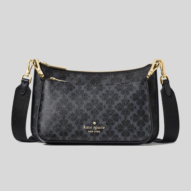 KATE SPADE Signature Spade Flower Small Crossbody Black KI372