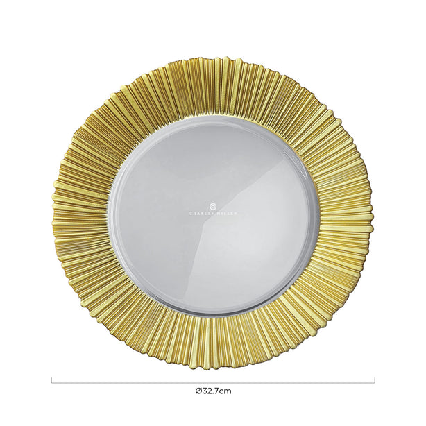 Chalres Millen Signature Collection Glam Accent Plate, Midas