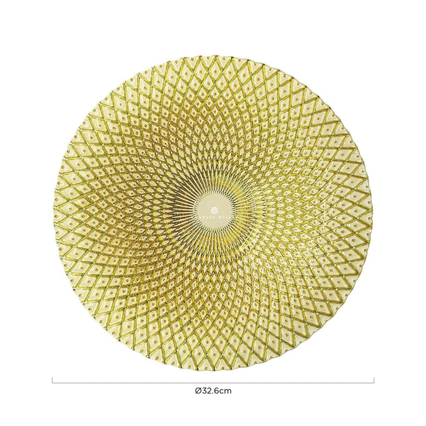 Chalres Millen Signature Collection Glam Accent Plate, Soleil