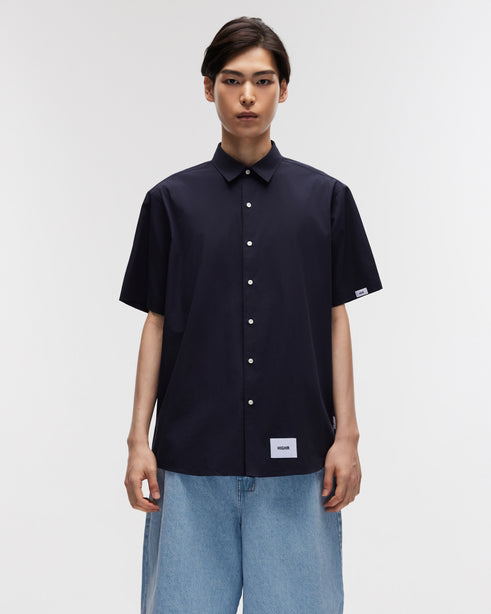 Highr, Navy, Oversized Short Sleeve Shirt